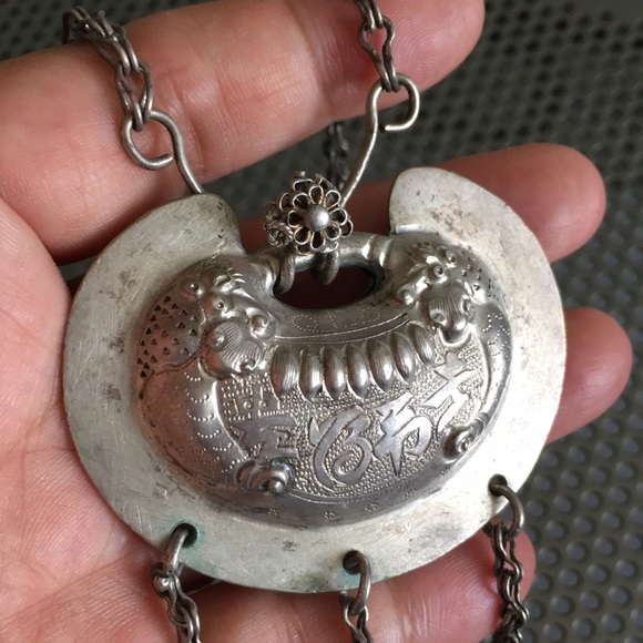 🖤1900-30s💕Chinese antique necklace - Picture 4 of 16